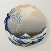 神奈川素晴らし山富士日本海の波 ラウンドクッション (裏面)