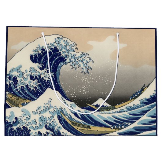 神奈川素晴らし山富士日本海の波 ラージペーパーバッグ (裏面)