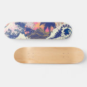 神奈川素晴らし木やヤシの木の波 スケートボード (横)