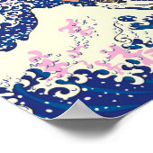 神奈川素晴らし木やヤシの木の波 ポスター (角)