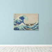 神奈川素晴らし木版画日本のの波 キャンバスプリント (インサイチュ (ウッドフロア))