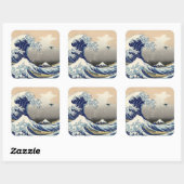 神奈川素晴らし沖のドローン波 スクエアシール (シート)