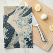 神奈川素晴らし沖の波 キッチンタオル (四つ折り)