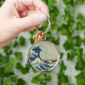 神奈川素晴らし沖の波 キーホルダー (手)