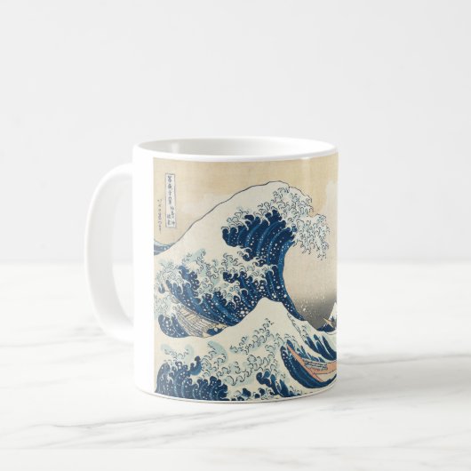 神奈川素晴らし沖の波 コーヒーマグカップ (正面左)