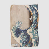 神奈川素晴らし沖の波 ゴルフタオル (正面)