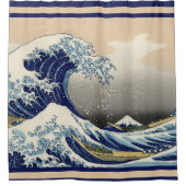 神奈川素晴らし沖の波 シャワーカーテン (正面)
