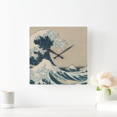 神奈川素晴らし沖の波 スクエア壁時計 (ホーム)