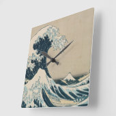 神奈川素晴らし沖の波 スクエア壁時計 (傾斜)