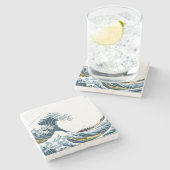 神奈川素晴らし沖の波 ストーンコースター (横)