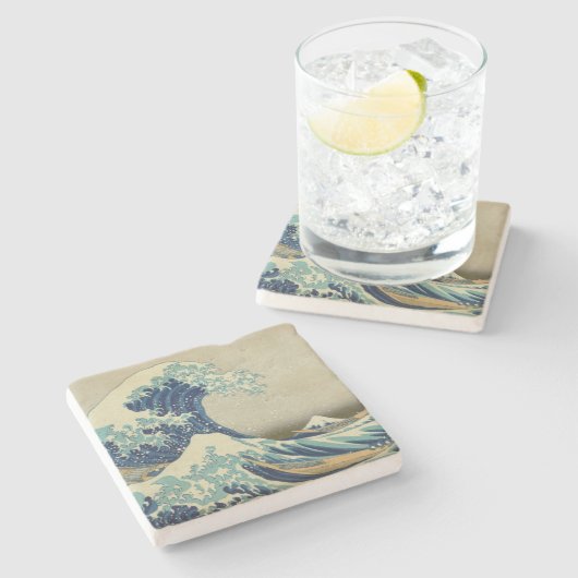 神奈川素晴らし沖の波 ストーンコースター (横)