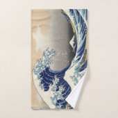 神奈川素晴らし沖の波 バスタオルセット (ハンドタオル)