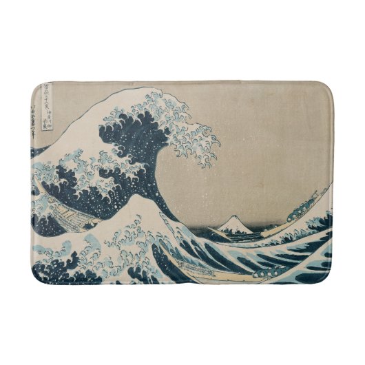神奈川素晴らし沖の波 バスマット (正面)