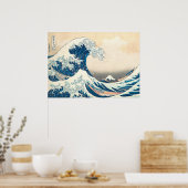 神奈川素晴らし沖の波 ポスター (キッチン)