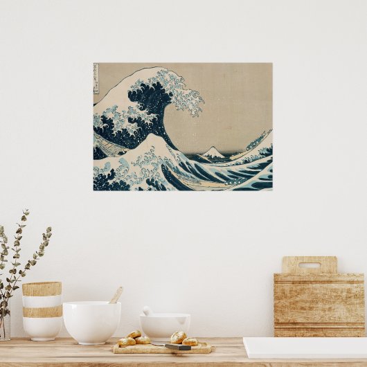 神奈川素晴らし沖の波 ポスター (キッチン)