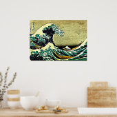 神奈川素晴らし沖の波 ポスター (キッチン)