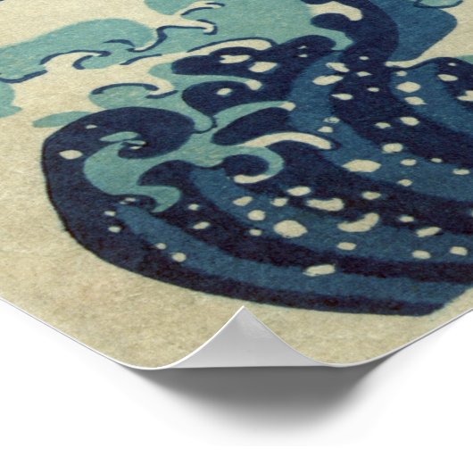 神奈川素晴らし沖の波 ポスター (角)