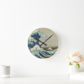 神奈川素晴らし沖の波 ラウンド壁時計 (ホーム)