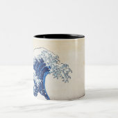 神奈川素晴らし沖の波 – ヴィンテージ日本の ツートーンマグカップ (中央)