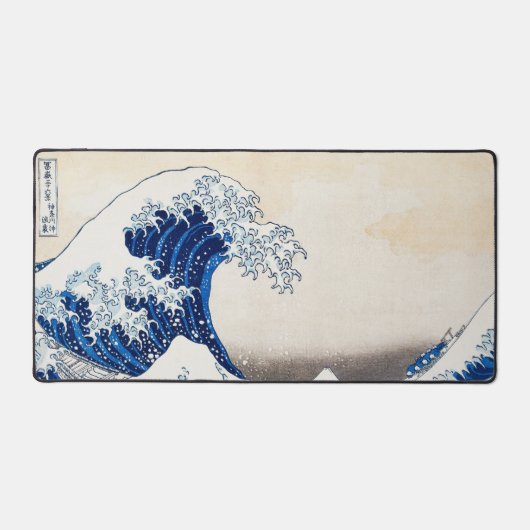 神奈川素晴らし沖の波 – ヴィンテージ日本の デスクマット (正面)