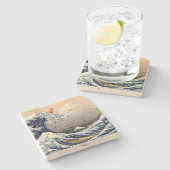 神奈川素晴らし沖の波 |北斎 | ストーンコースター (横)