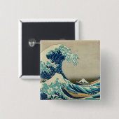 神奈川素晴らし沖の波 缶バッジ (正面&裏面)