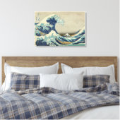 神奈川素晴らし沖の波 – 葛飾北斎 キャンバスプリント (インサイチュ (寝室))