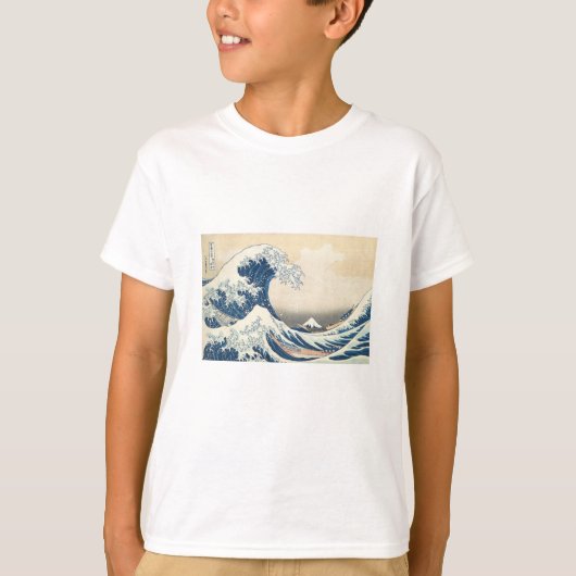 神奈川素晴らし沖の波 – 葛飾北斎 Tシャツ (正面)