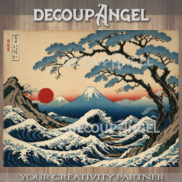 神奈川素晴らし沖の波#2 - Decompage- 薄葉紙