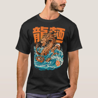 神奈川素晴らし沖ブラックラーメンドラゴン必須T- Tシャツ
