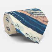 神奈川素晴らし浮世絵の波日本の流 ネクタイ (ロール)