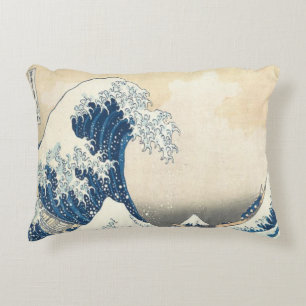 神奈川素晴らし浮世絵の波日本の アクセントクッション