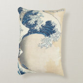 神奈川素晴らし浮世絵の波日本の アクセントクッション (裏面(縦))