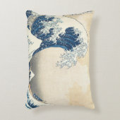 神奈川素晴らし浮世絵の波日本の アクセントクッション (正面(垂直))