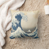 神奈川素晴らし浮世絵の波日本の クッション (ブランケット)