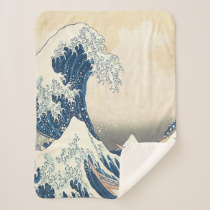 神奈川素晴らし浮世絵の波日本の シェルパブランケット