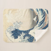 神奈川素晴らし浮世絵の波日本の シェルパブランケット (正面(横))