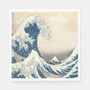神奈川素晴らし浮世絵の波日本の スタンダードランチョンナプキン