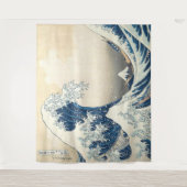 神奈川素晴らし浮世絵の波日本の タペストリー (正面)