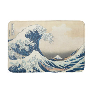 神奈川素晴らし浮世絵の波日本の バスマット