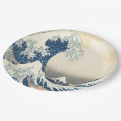 神奈川素晴らし浮世絵の波日本の ペーパープレート (アングル)