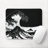 神奈川素晴らし白黒マウスパッドの波形 マウスパッド (マウス)