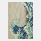 神奈川素晴らし美術の波日本の動/日本 キッチンタオル (縦)