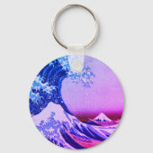 神奈川素晴らし美術の波日本の動/日本 キーホルダー (正面)