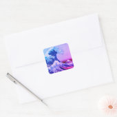 神奈川素晴らし美術の波日本の動/日本 スクエアシール (封筒)