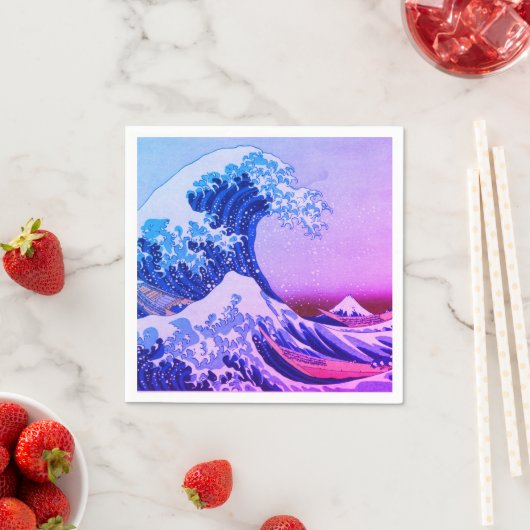 神奈川素晴らし美術の波日本の動/日本 スタンダードカクテルナプキン (インサイチュ)