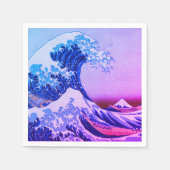 神奈川素晴らし美術の波日本の動/日本 スタンダードカクテルナプキン (正面)