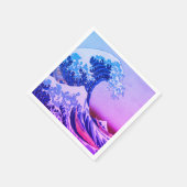 神奈川素晴らし美術の波日本の動/日本 スタンダードカクテルナプキン (角)