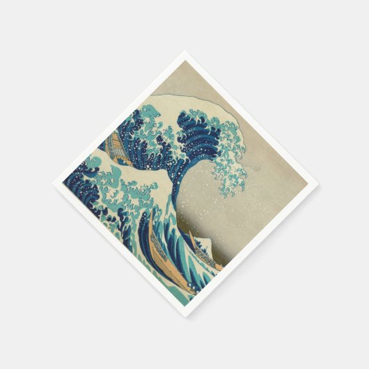 神奈川素晴らし美術の波日本の動/日本 スタンダードカクテルナプキン (角)
