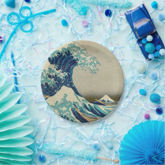 神奈川素晴らし美術の波日本の動/日本 ペーパープレート (パーティー)